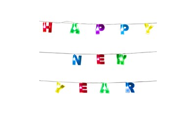 LED Lichterkette Happy New Year 160cm