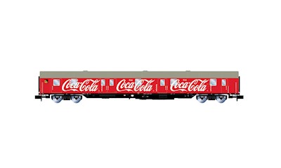 Coca-Cola4-achsigerPostwagen ex Post-mr-a  rot mit