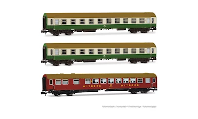 DR Wagen-Set 2 OSShD Typ B 1x WR + 2x B grün/beige Ep. IV