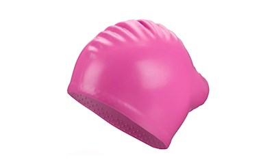 Silikon-Schwimmhaube pink für längeres Haar