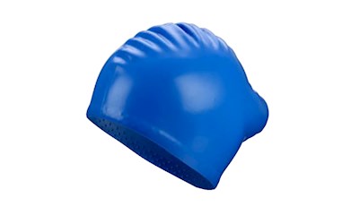 Silikon-Schwimmhaube blau für längeres Haar