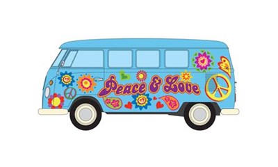 Volkswagen Campervan - Peace Love and Freedom