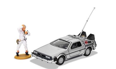 Back to the Future DeLorean and Doc Brown Figure