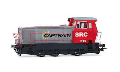 SRC  Diesel-Rangierlokomotive 312  Captrain  rot/grau  Ep. VI  DCC