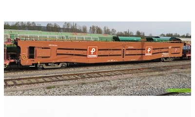 RENFE 4-achsiger Autotransportwagen DDMA  Pecovasa  rot  Ep. V