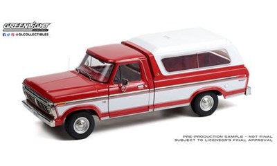 1975 Ford F-100, Candy Apple Red w/Wimbledon White