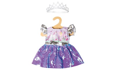 Kleid Fee und Einhorn Gr.28- 35 cm, Wendepailletten, Krone, ab 3 Jahren