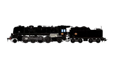 SNCF Dampflok 141 R 484 Hausbergen 3 Frontlampen T