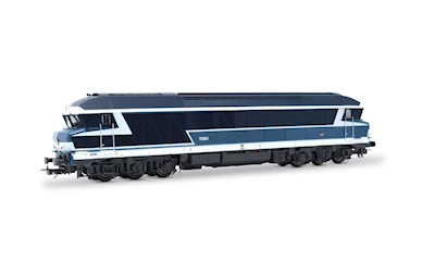 SNCF 6-achsiger dieselelektrische Lokomotive CC 72084 blau Carmillon-Logo Ep.