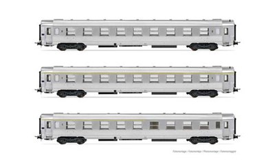 SNCF 3 Personewagen DEV Inox A9 + B10 + A5s Ep III