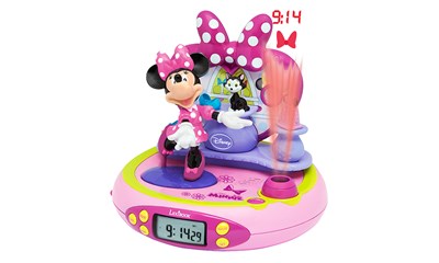 Minnie Mouse Projektionswecker mit Nachtlicht, 4 Soundeffekte