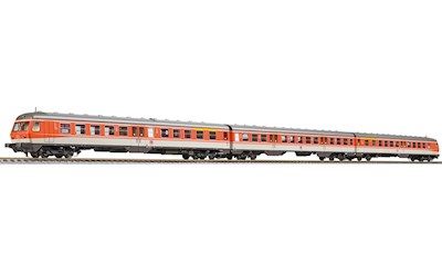 Dieseltriebw. BR 614/914  blutorange/kieselgrau  3-tlg.  DB AG  Ep.V  AC