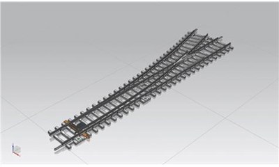 Weiche WL mit Betonschwellen