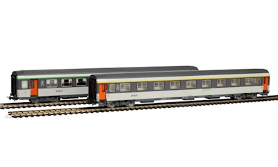 SNCF 2 Personenwagen Corail Vu 1. und 2.Klasse Ep. V