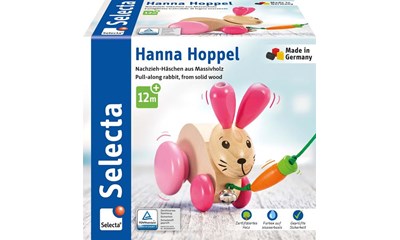 Nachzieh-Hase Hanna Hoppel 13cm