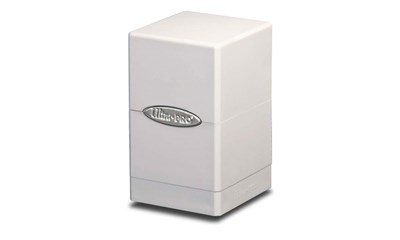 Satin Tower Deck Box - White