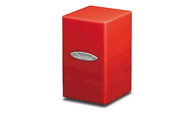 Satin Tower Deck Box - Red