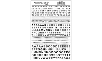 gotische Buchstaben, schwarz