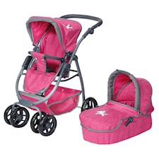 Puppenwagen Kombi Coco berry Einhorn, 55x43x81cm, Puppen- wagen und Buggy, ab 3