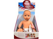 Newborn Mädchen 33cm Aquini Badepuppe, gemalte